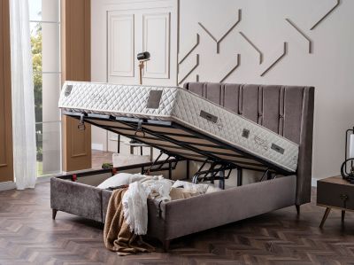 Тапицирано легло с матрак ALDERAN 160/200